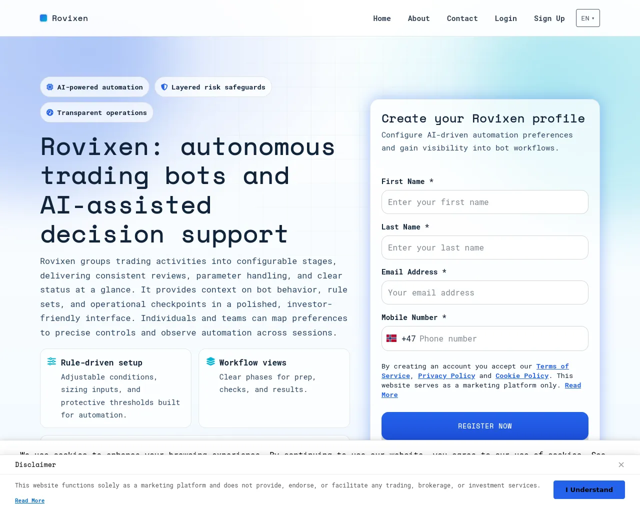 Screenshot of rovixenai-system.com