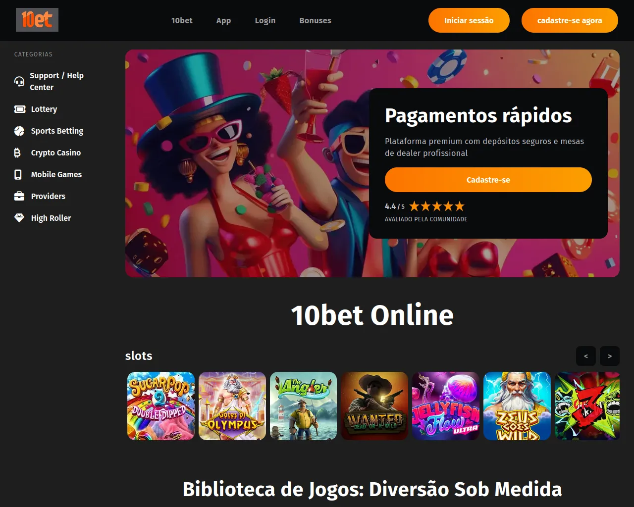 Screenshot of 10betbrazil.bet