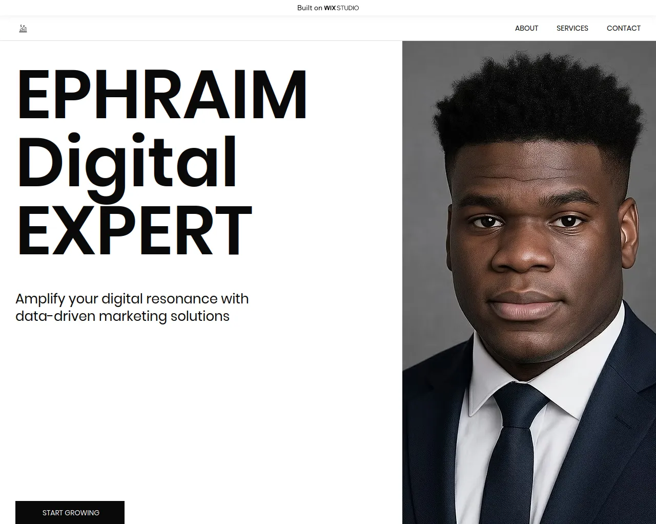 Screenshot of ephraimabiojiega.wixstudio.com