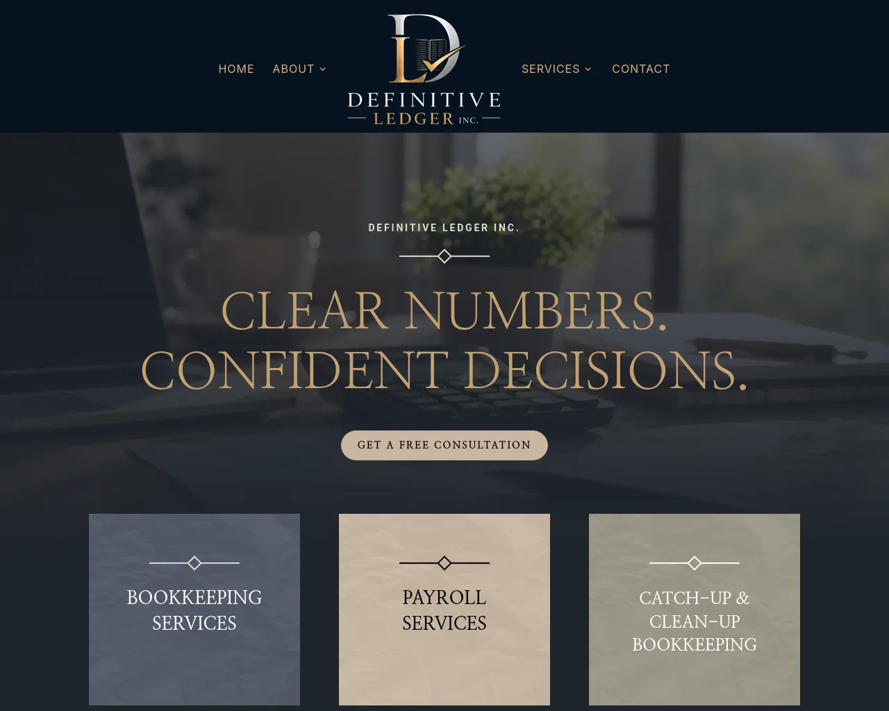 Screenshot of definitiveledger.ca