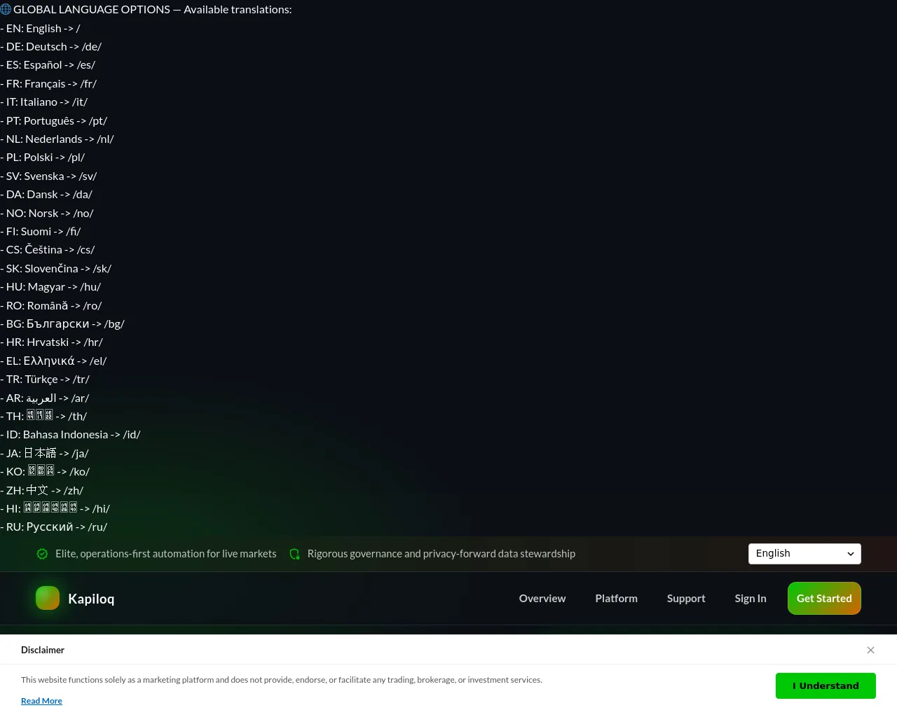 Screenshot of kapiloqsystem.com