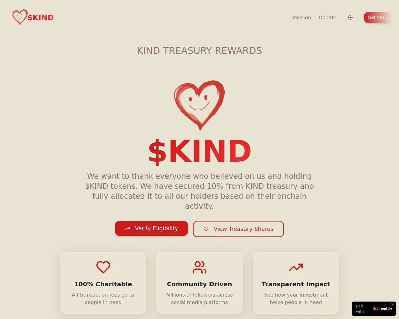 Screenshot of kindnesisfree.com