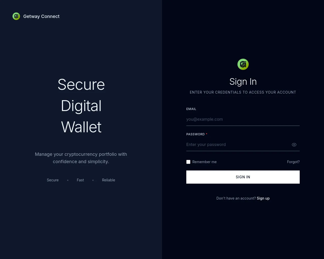 Screenshot of secure.getwayconnect.com