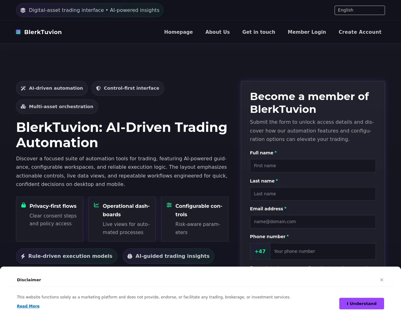 Screenshot of blerktuvion.digital
