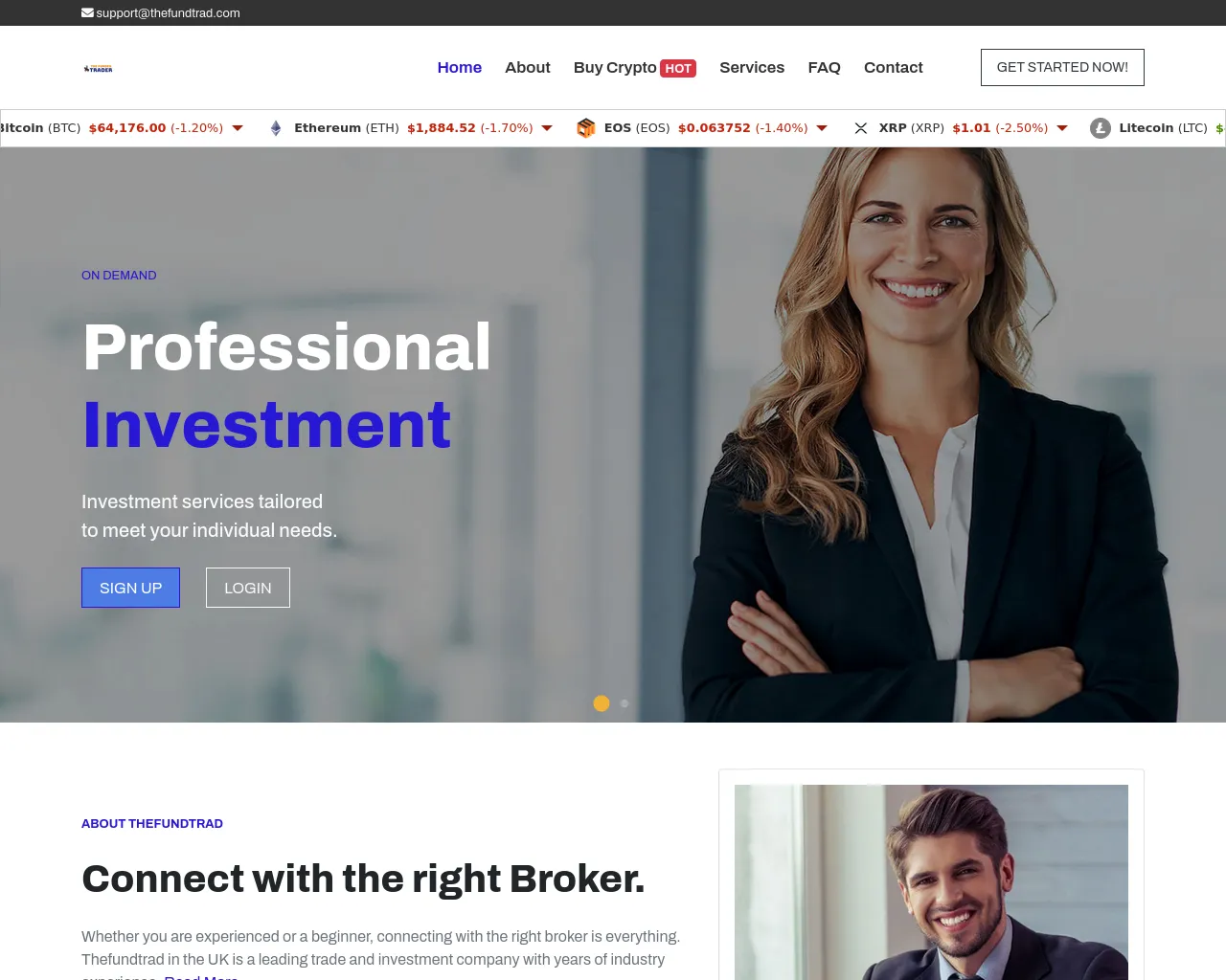 Screenshot of thefundtrad.com