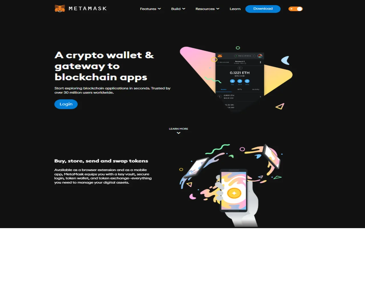 Screenshot of metamasktiologin.webflow.io