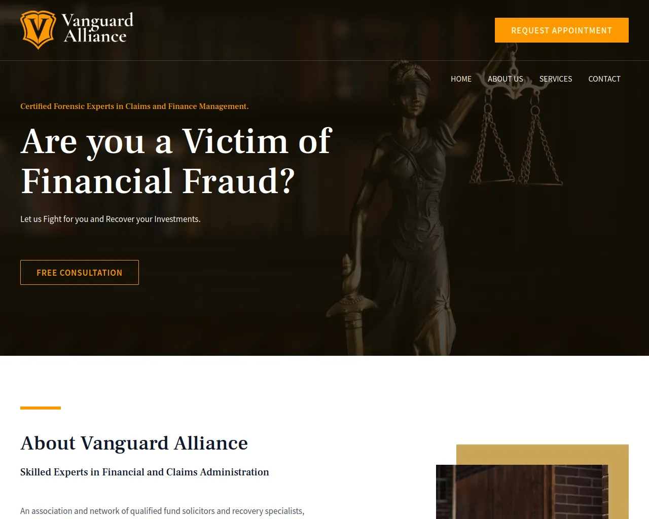 Screenshot of vanguardalliancegroup.com