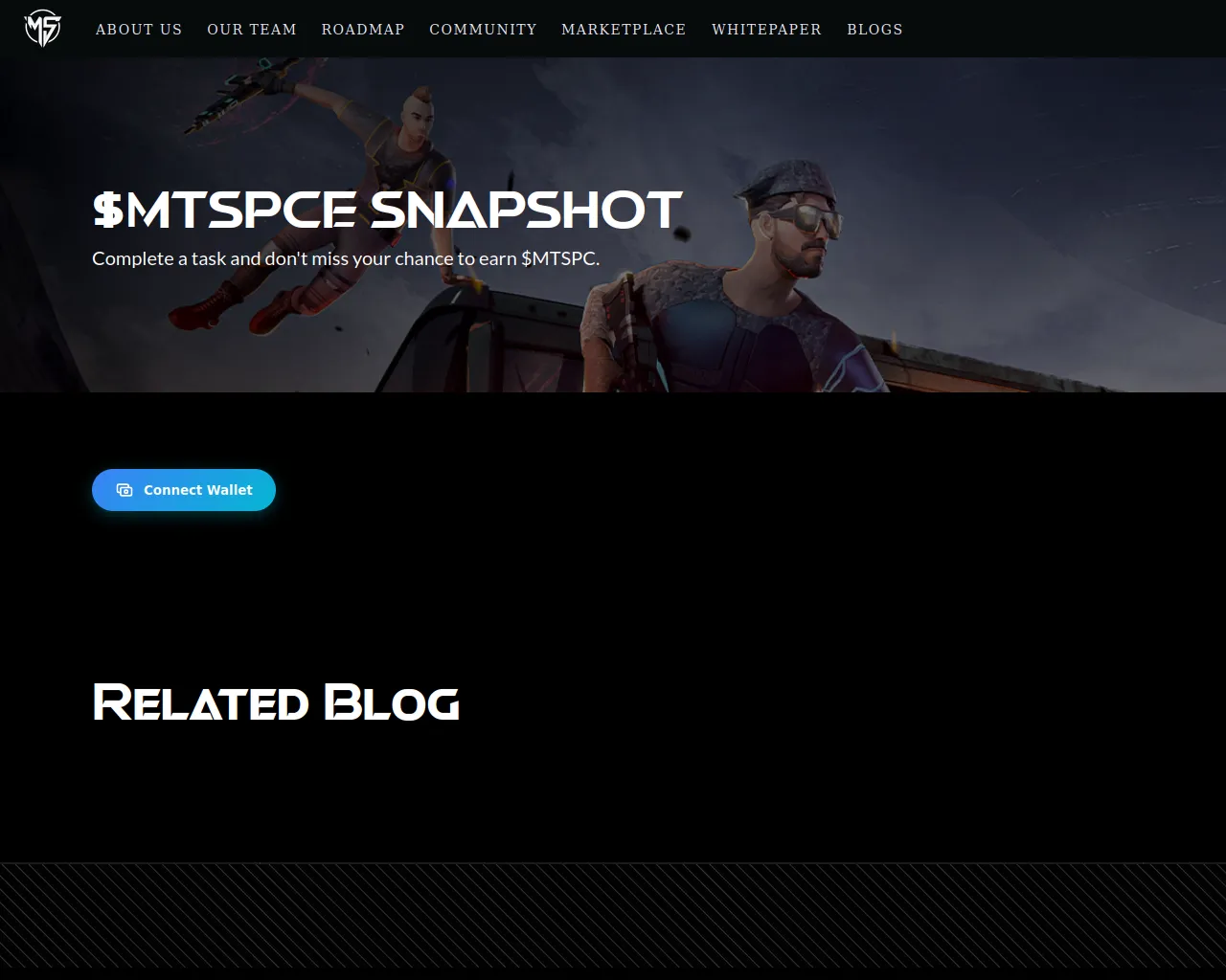 Screenshot of rewards-metaspacechain.com