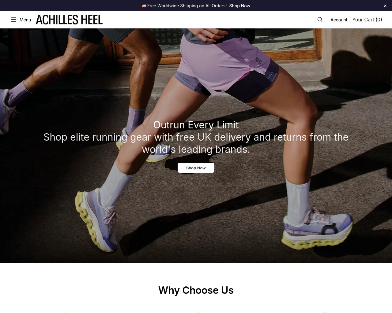 Screenshot of achillesheelsports.shop