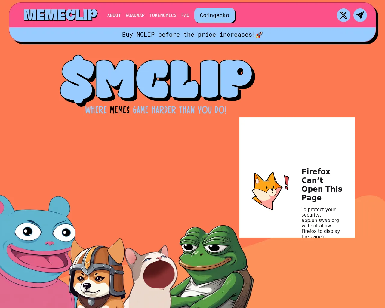 Screenshot of memeclip.vip