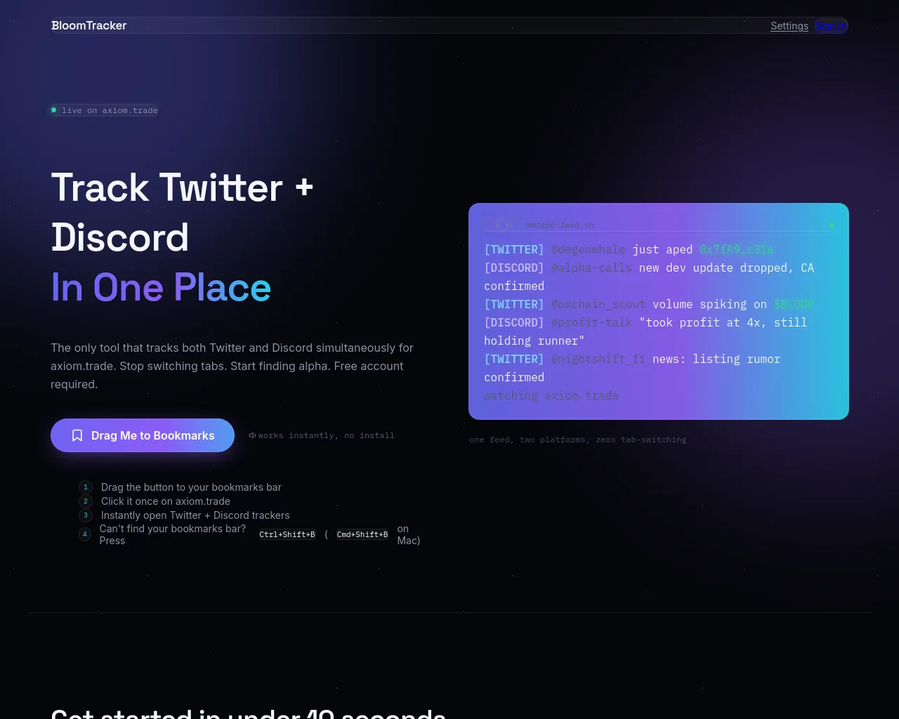 Screenshot of bloomtracking.com