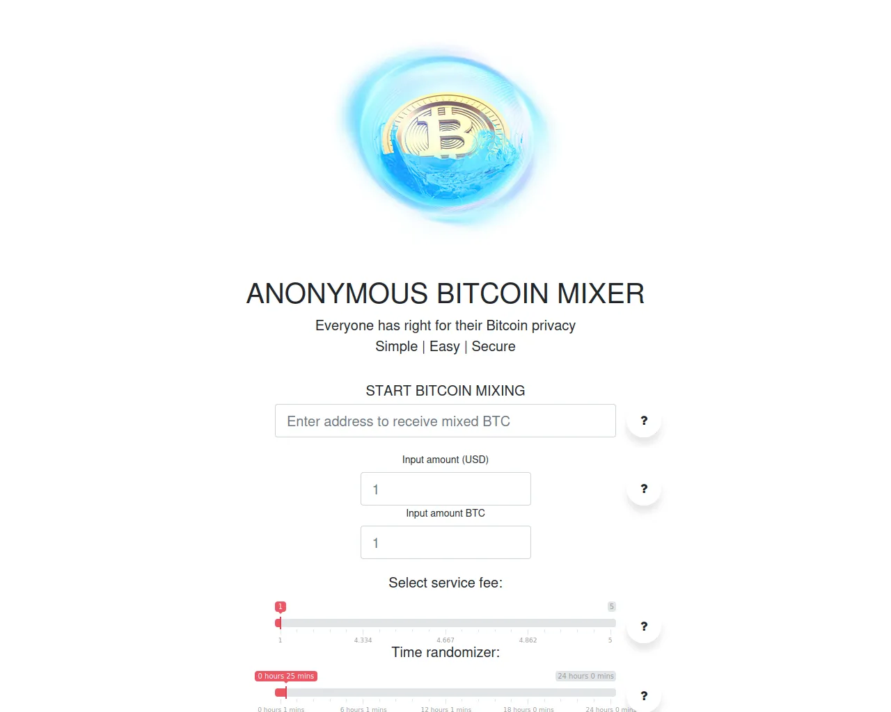 Screenshot of btc-mixer.org