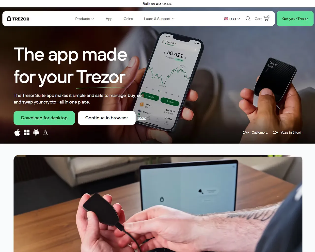 Screenshot of trezosuite-trexo.wixstudio.com