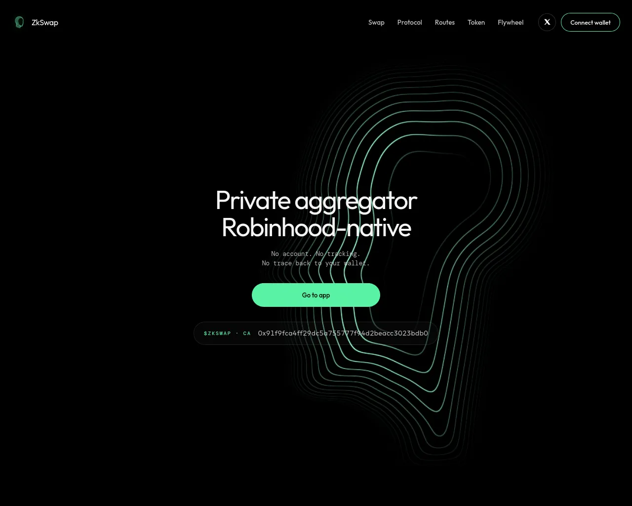 Screenshot of zkswap.live