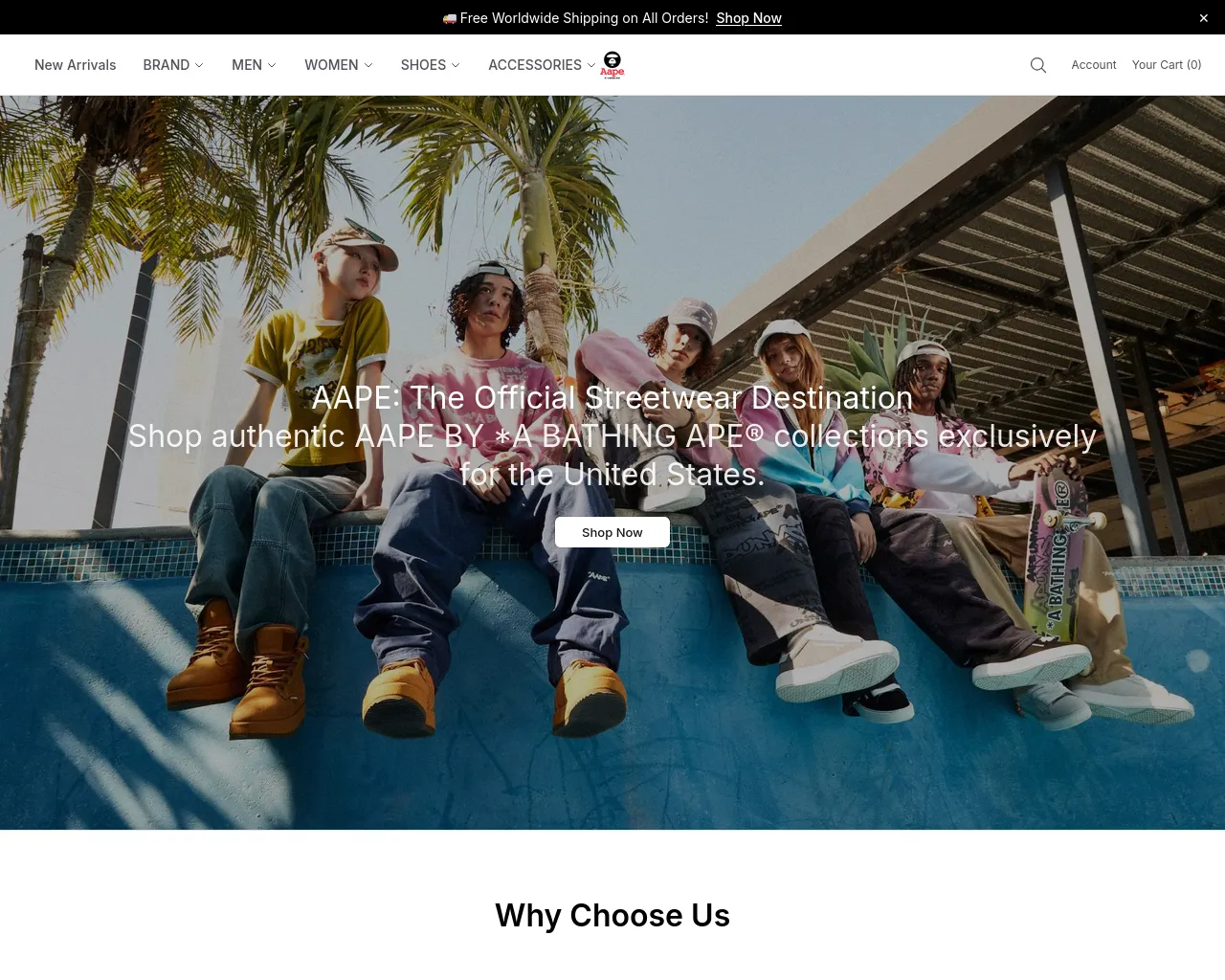 Screenshot of aapestyle.shop
