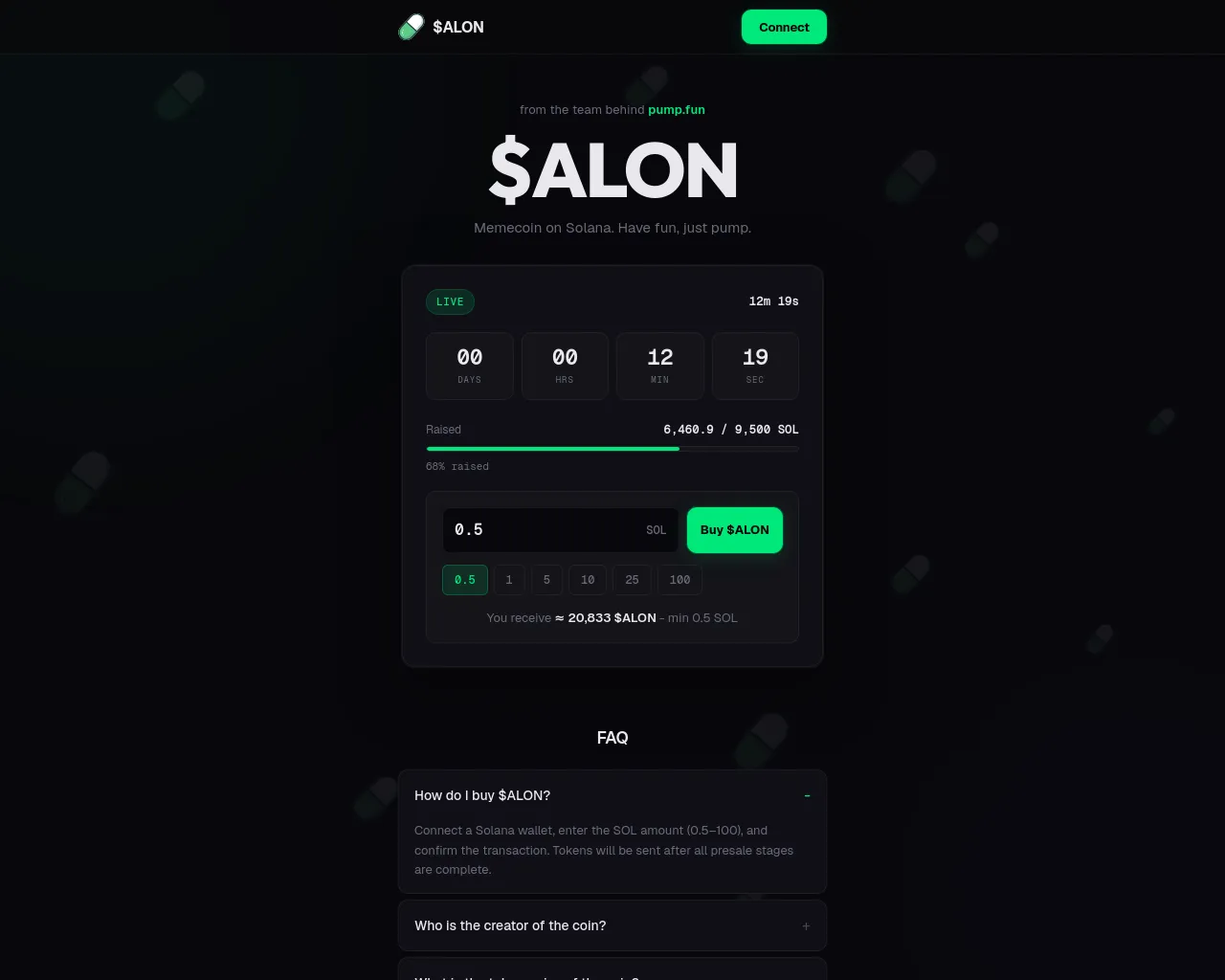 Screenshot of alon.sale