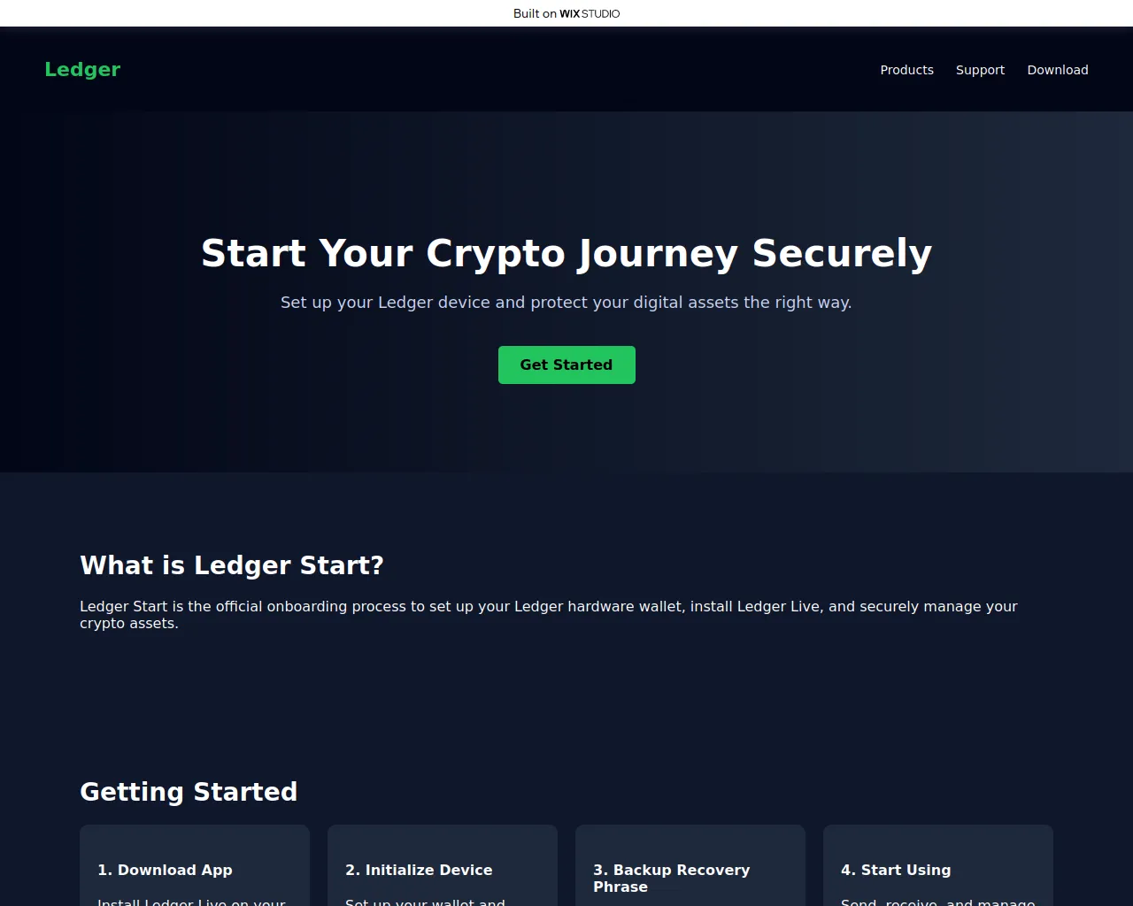 Screenshot of officialapp-ledgr.wixstudio.com