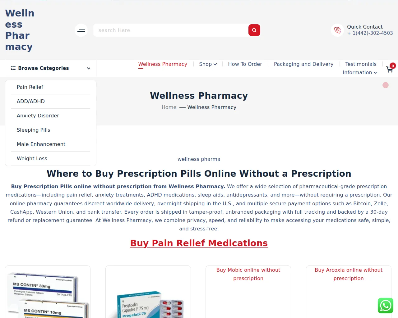 Screenshot of wellnespharmacy.net