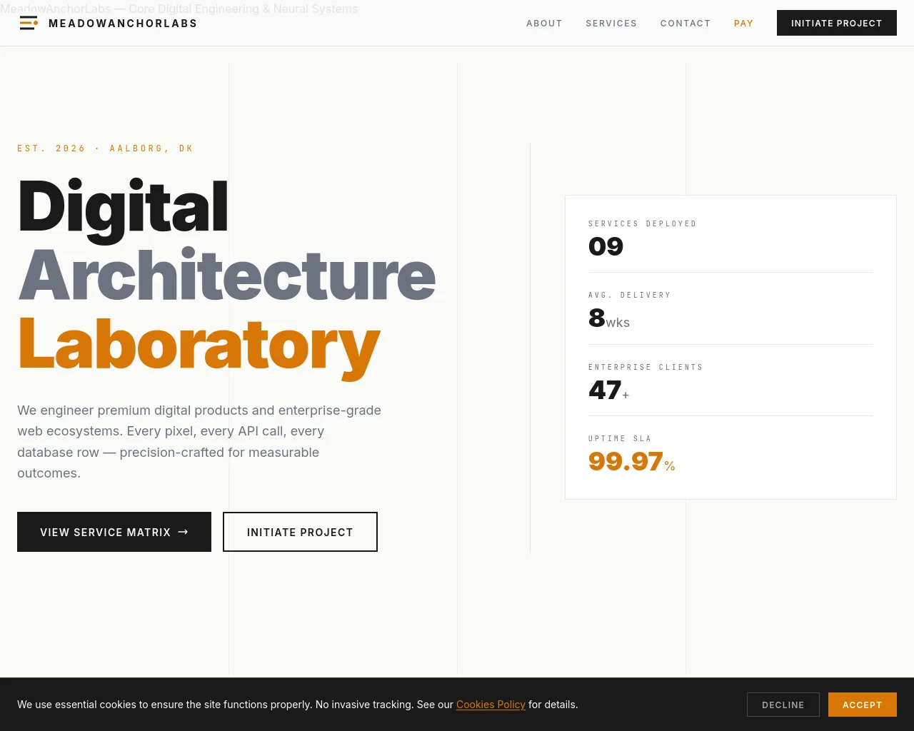 Screenshot of meadowanchorlabs.com
