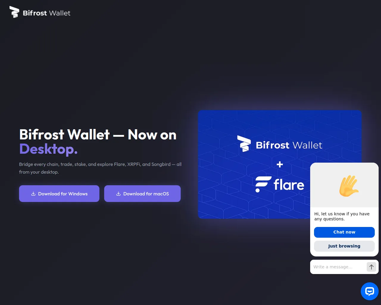 Screenshot of bifrostdesktopwallet.app