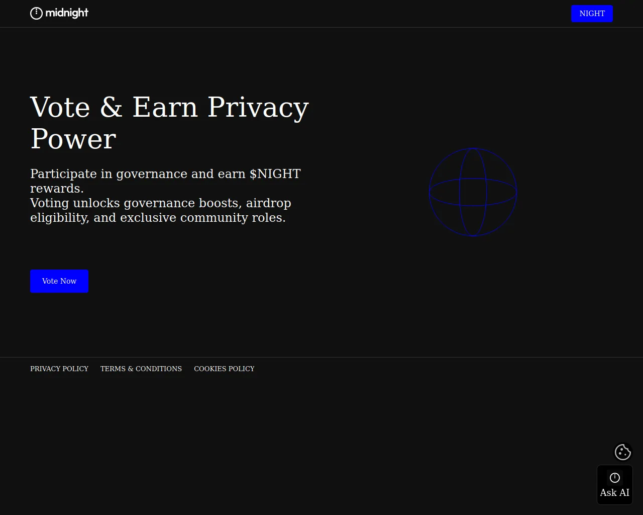 Screenshot of midnight-voting.com