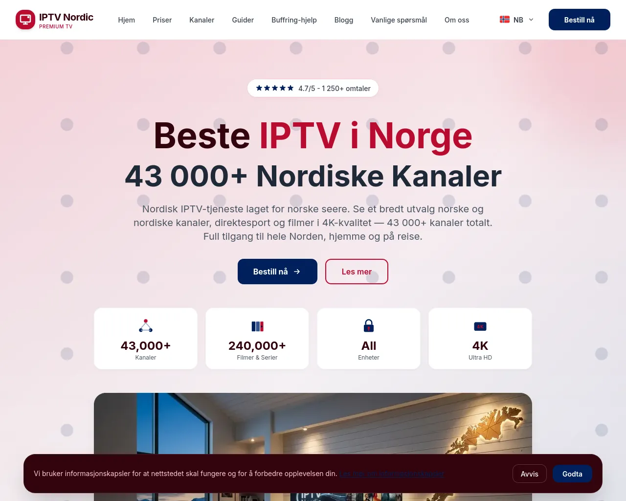 Screenshot of iptvnordicno.com