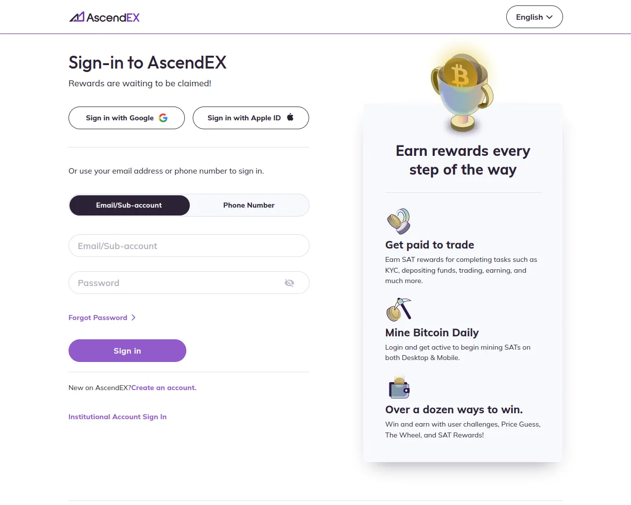 Screenshot of ascendex-hub.com