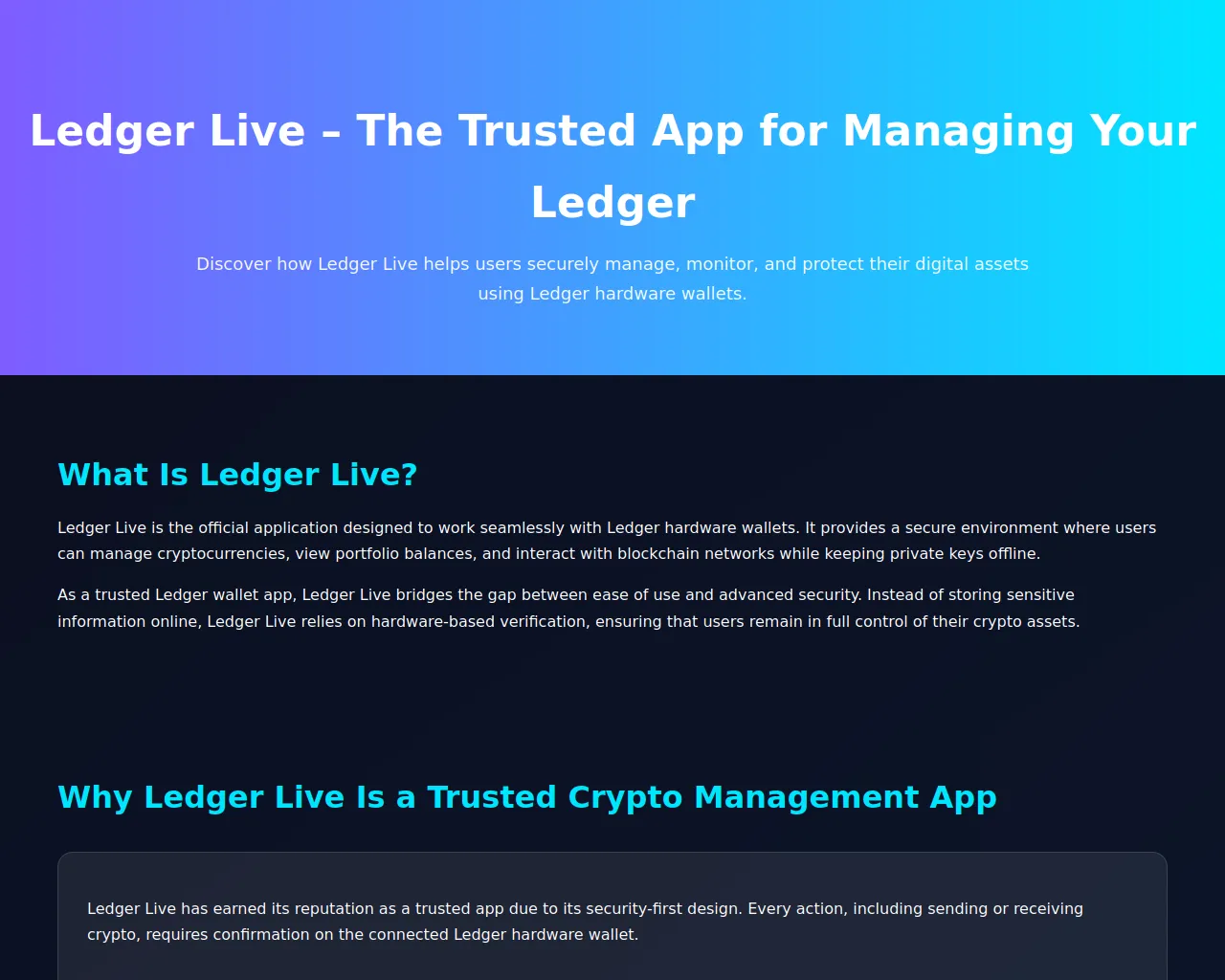 Screenshot of connect-ledgerliv.pages.dev