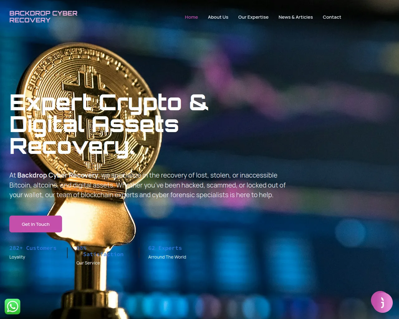 Screenshot of backdropcyberrecovery.com