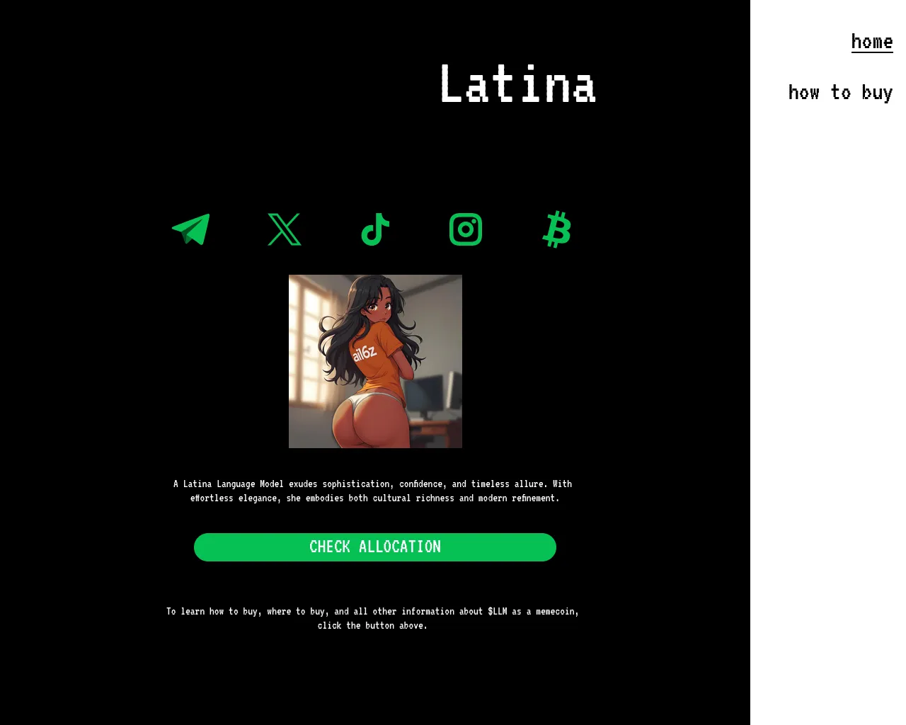 Screenshot of latinlanguagemodel.com