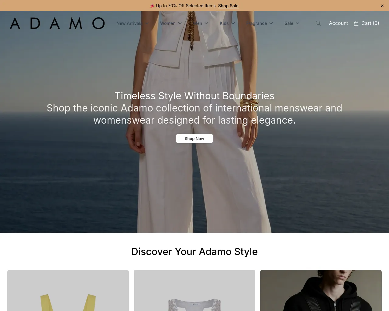 Screenshot of adamofashion.shop