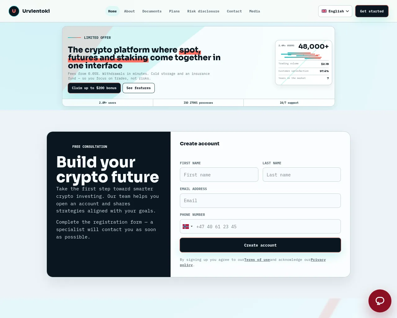 Screenshot of urvlentoki-platform.com