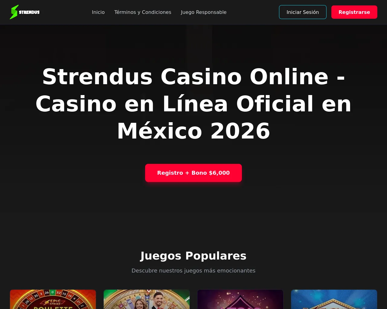 Screenshot of strenduscasinoonline.com