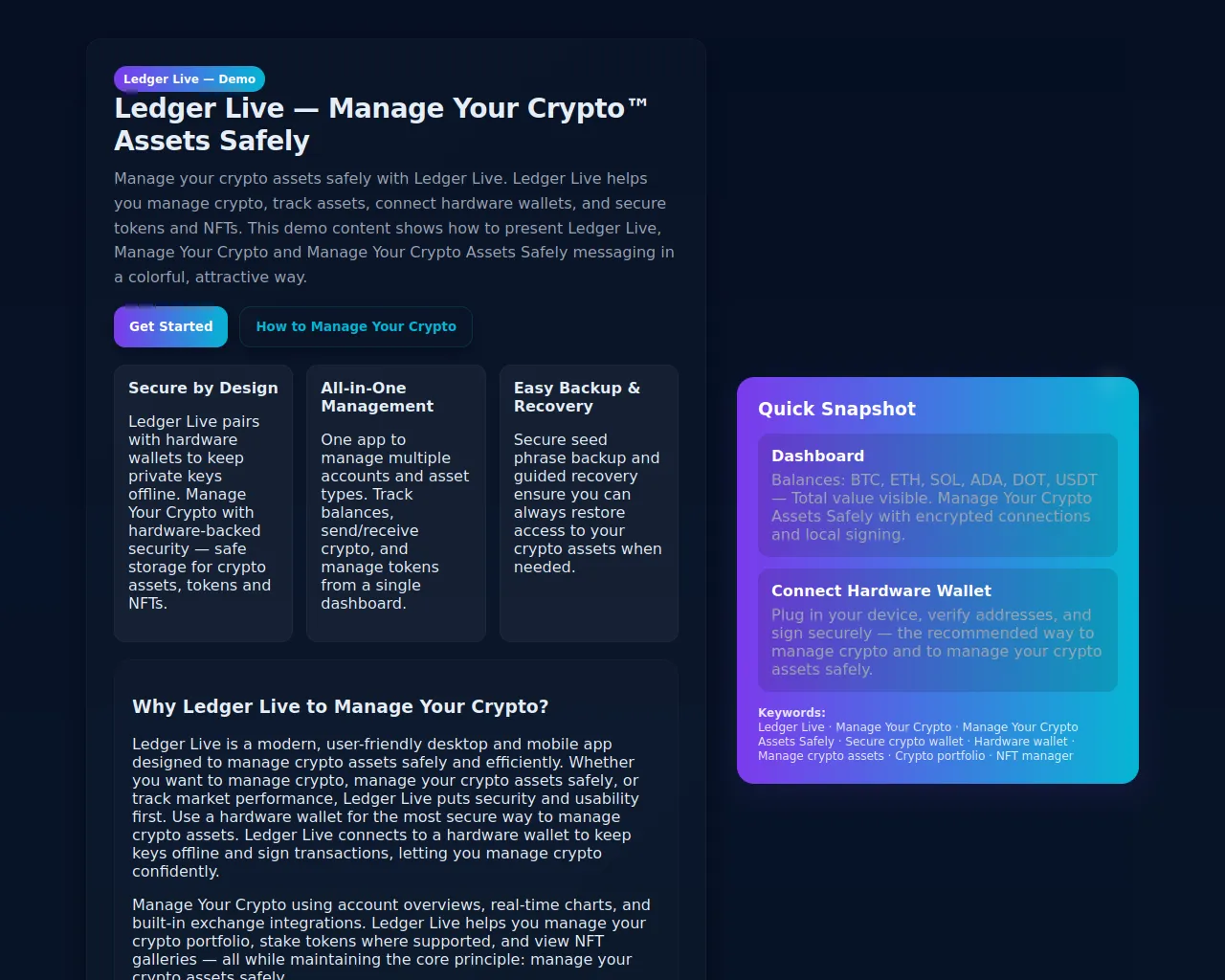 Screenshot of leddger-live-login.pages.dev