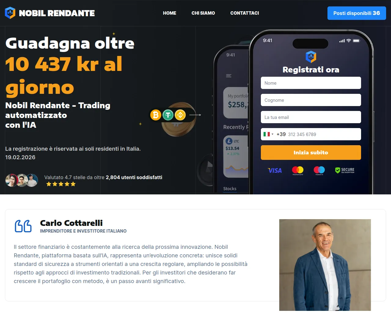 Screenshot of nobil-rendante.com