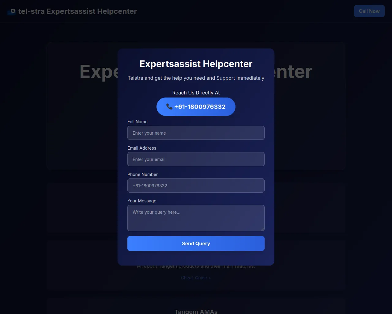 Screenshot of tels-ra-helpcenter.pages.dev