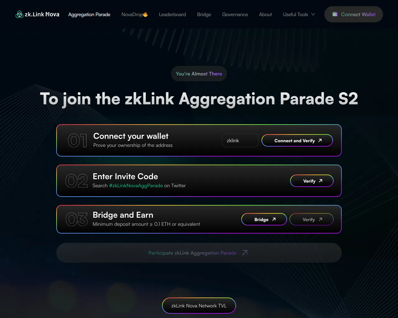 Screenshot of zklink-eligibility.pages.dev