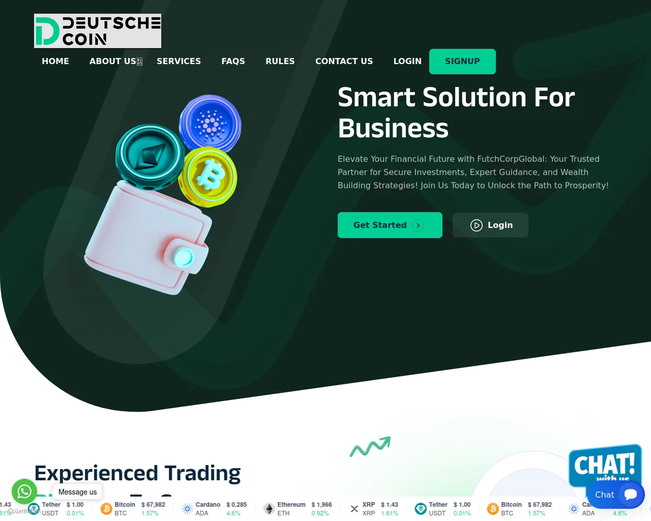 Screenshot of deutschedcoin.com