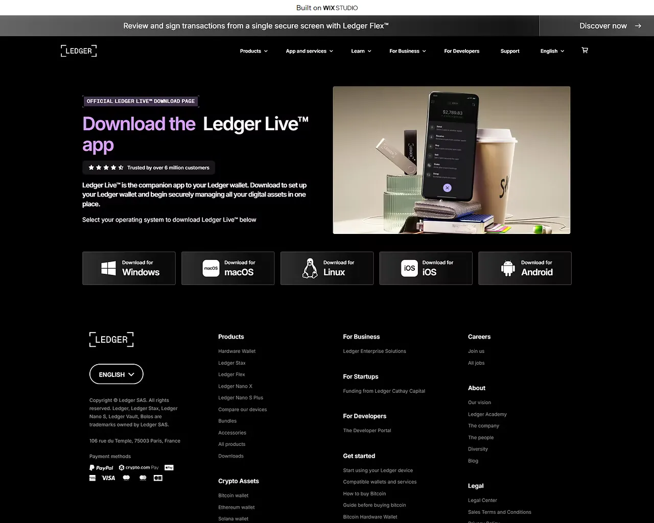 Screenshot of livelederapps.wixstudio.com