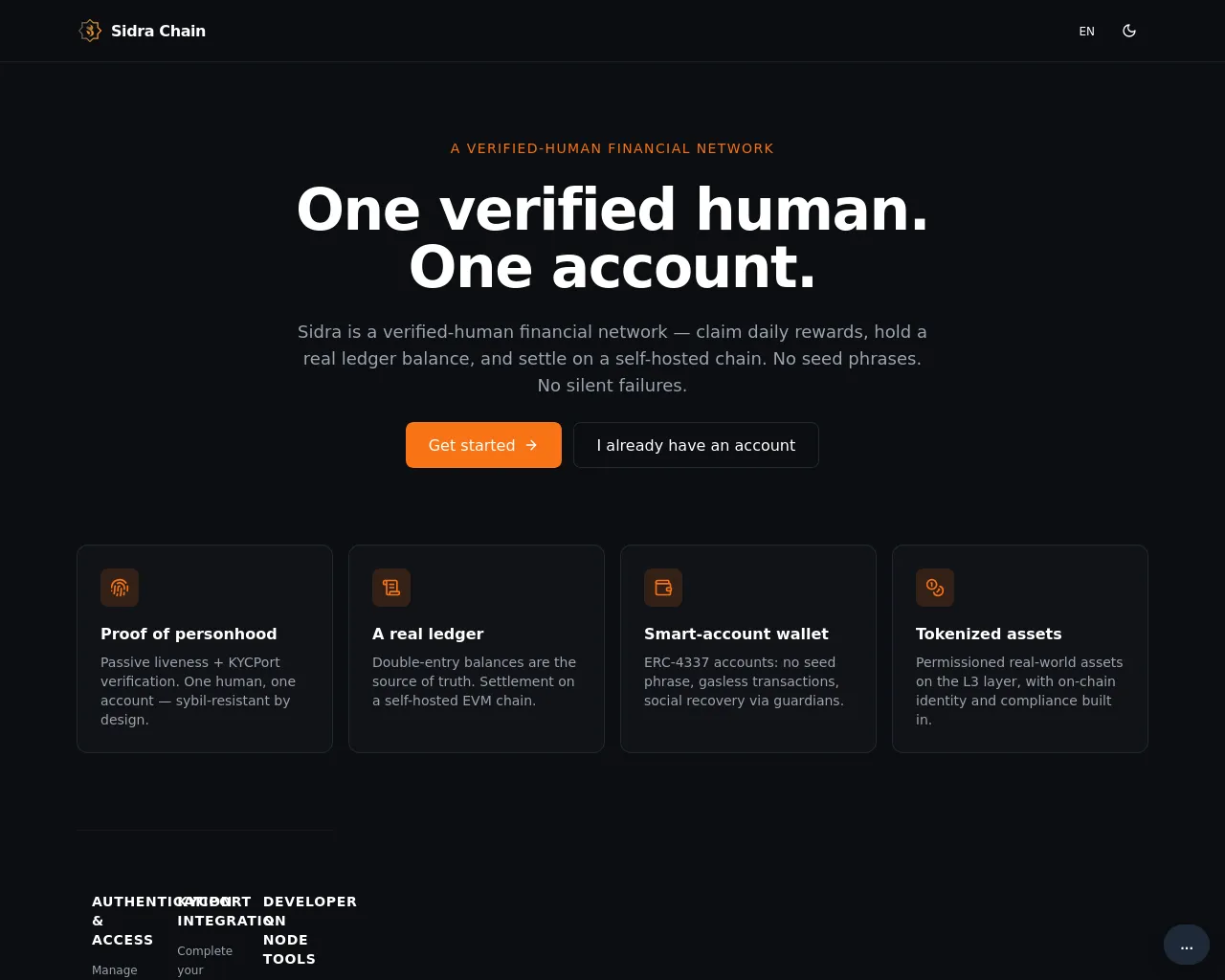 Screenshot of sidrachain.store