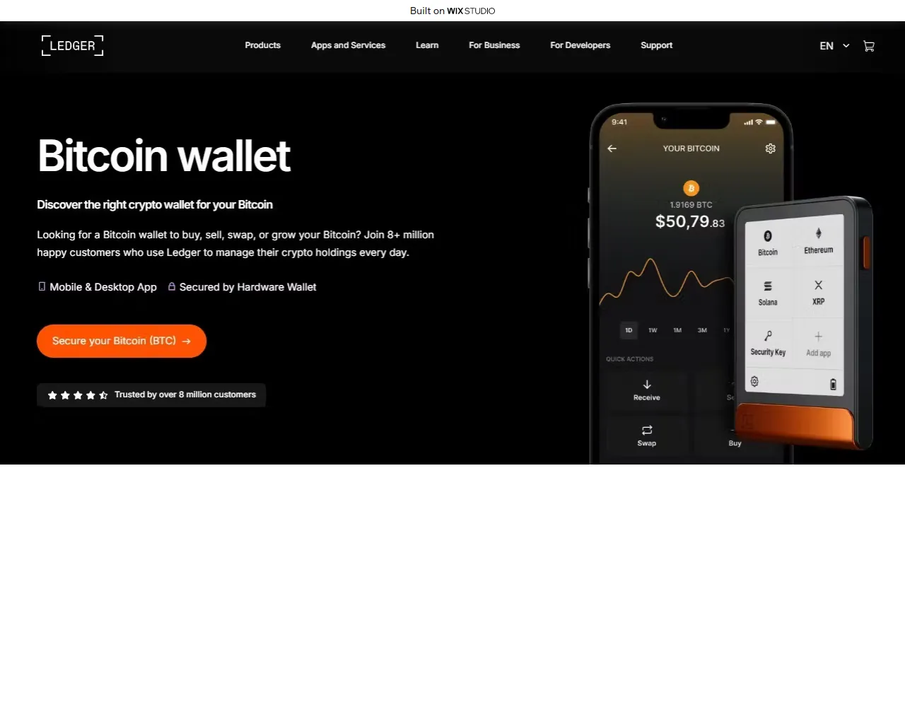 Screenshot of starts-ldger.wixstudio.com