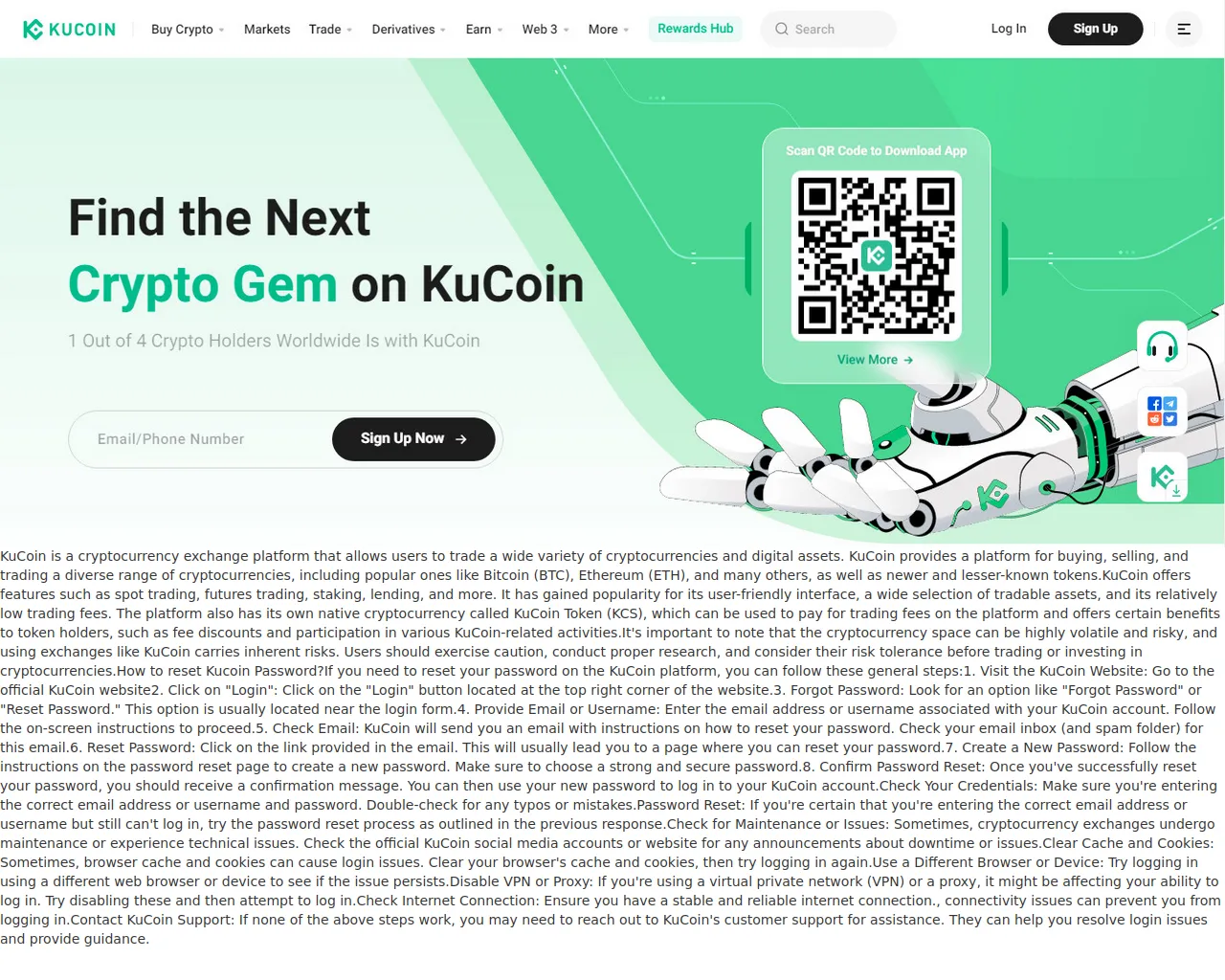 Screenshot of kukoiin-customer-supporrt-numbber.webflow.io