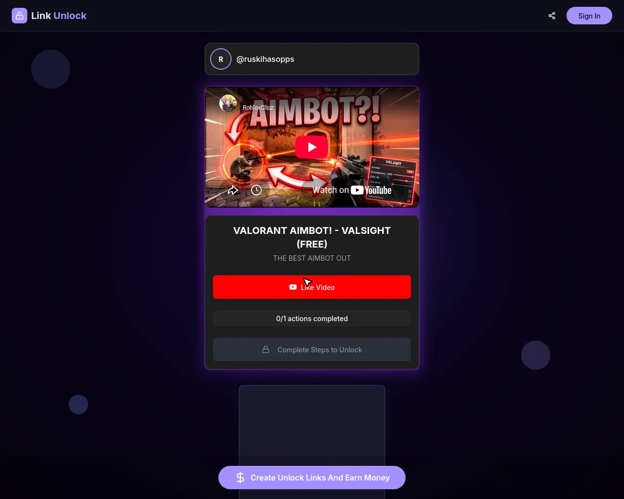 Screenshot of link-unlock.com