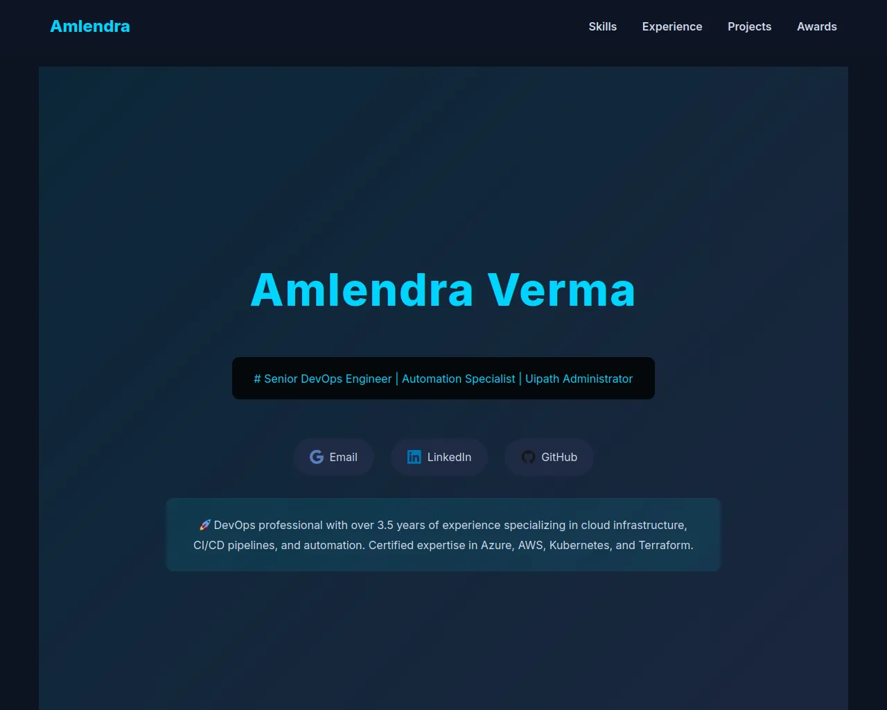 Screenshot of amlendra.site