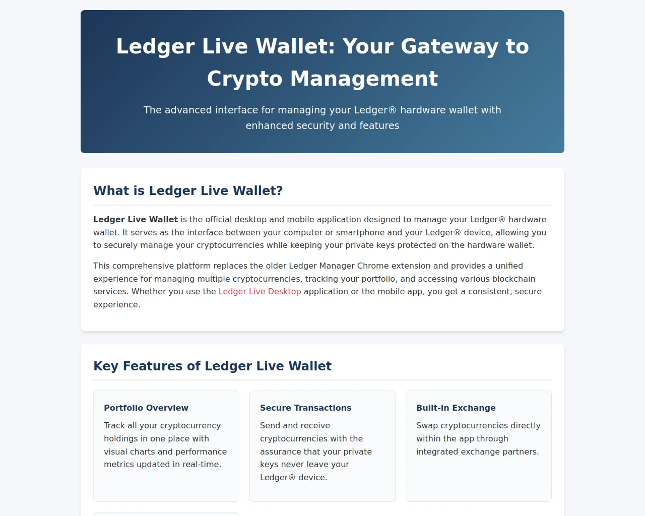 Screenshot of live-leager-wallet.pages.dev