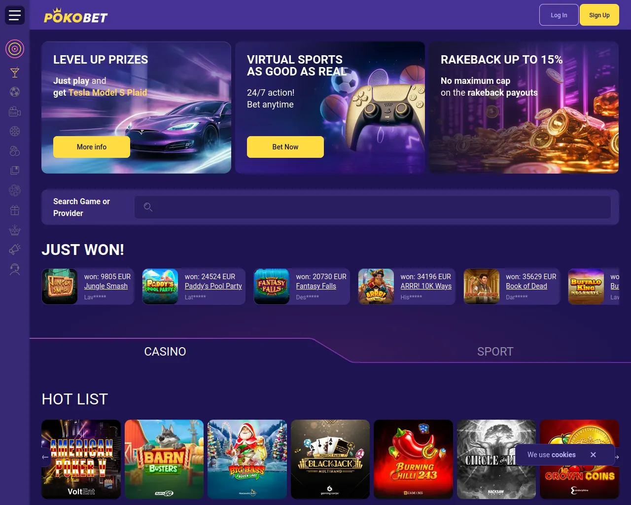 Screenshot of pokobet.games