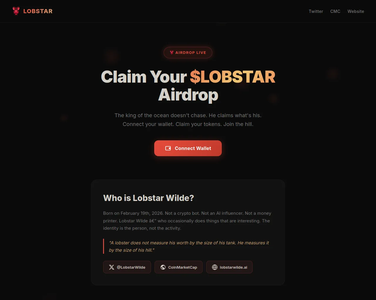 Screenshot of distributions-lobstarwilde.com