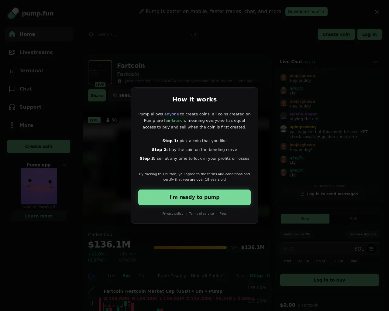 Screenshot of pumpfun-live.fun