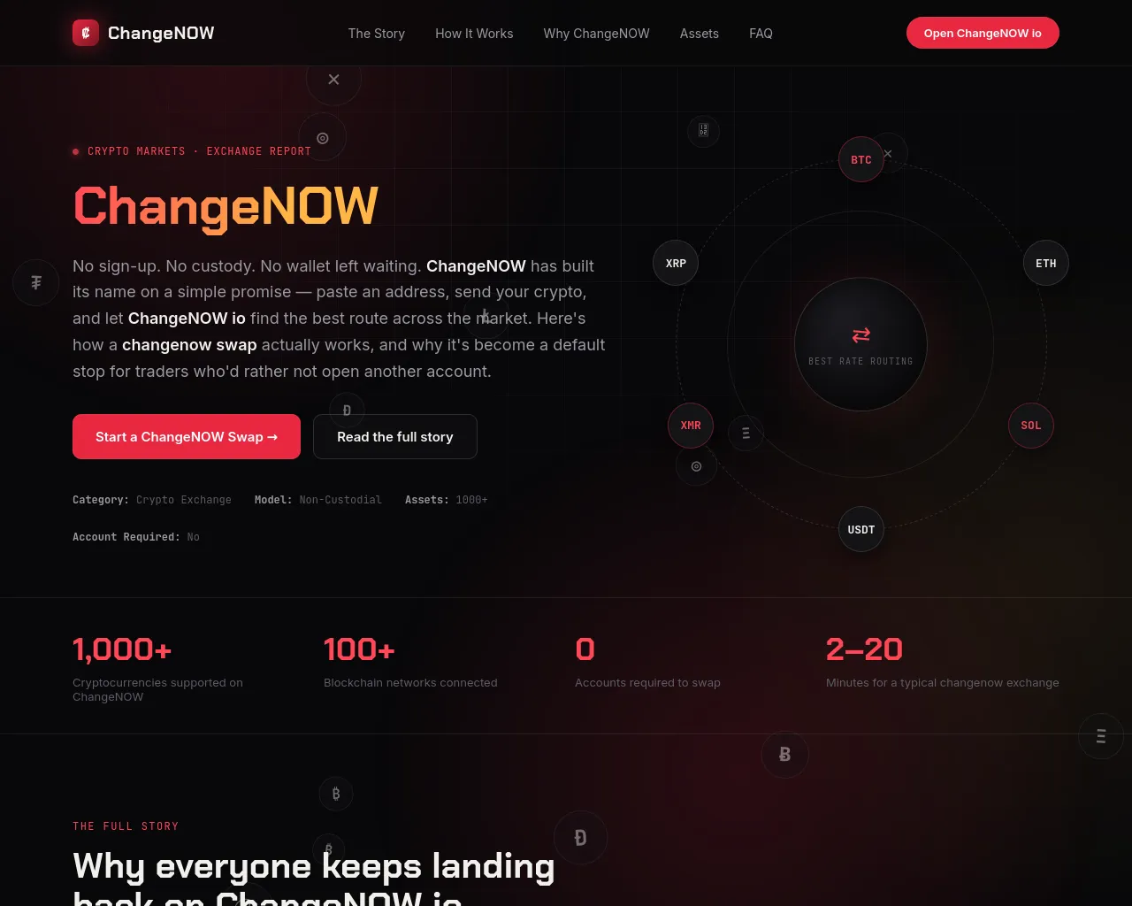 Screenshot of changenow-dex.at