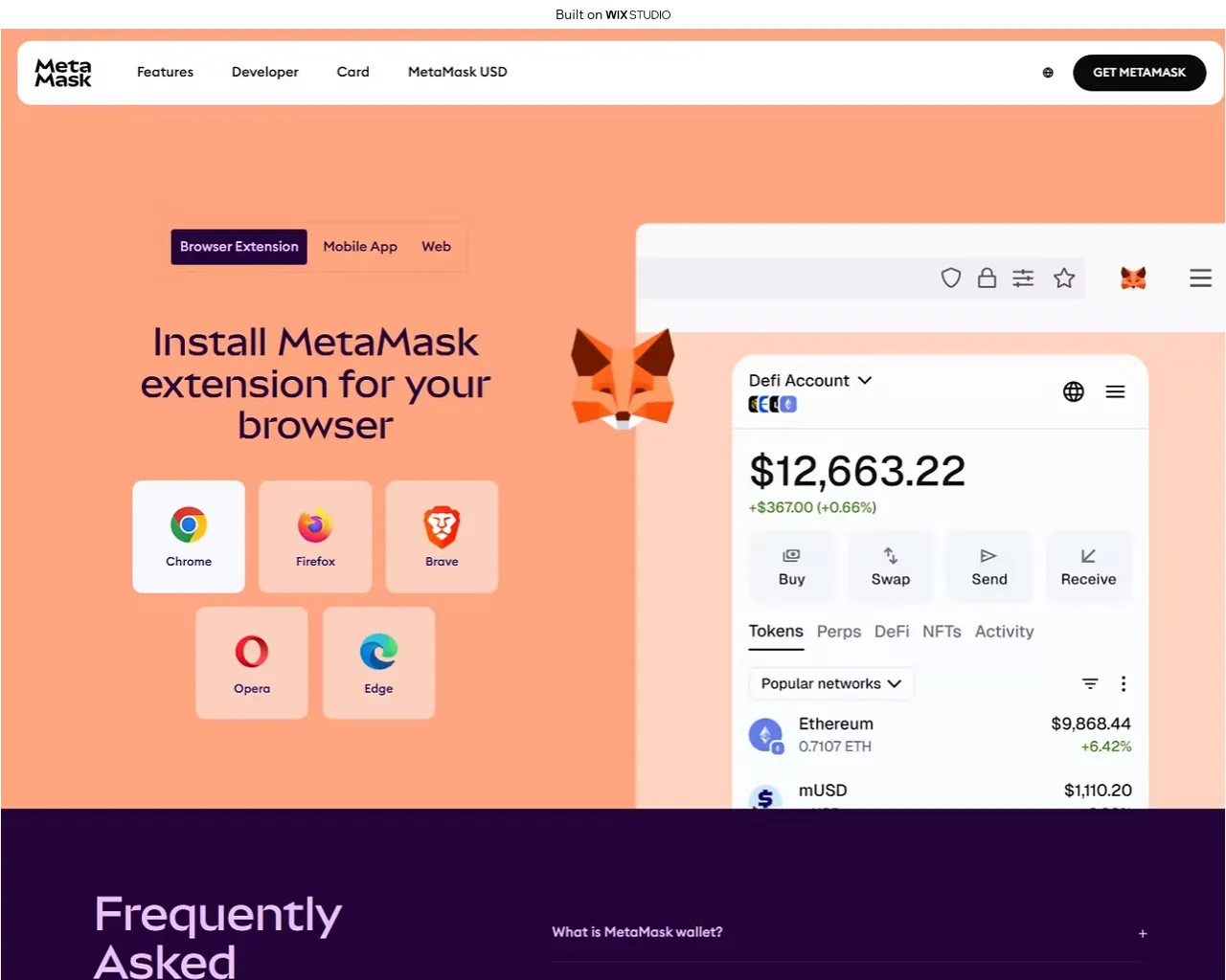 Screenshot of learn-metamskio.wixstudio.com